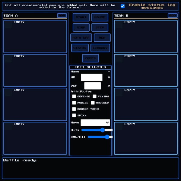 Block Tales Battle Simulator