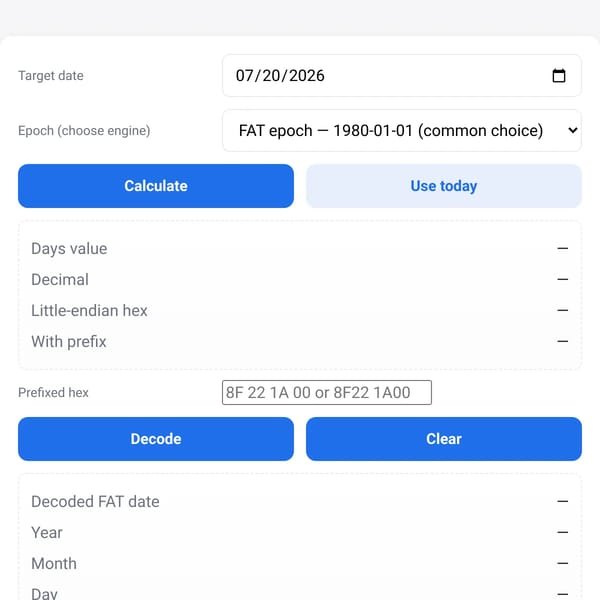 Win9x Timebomb Calculator