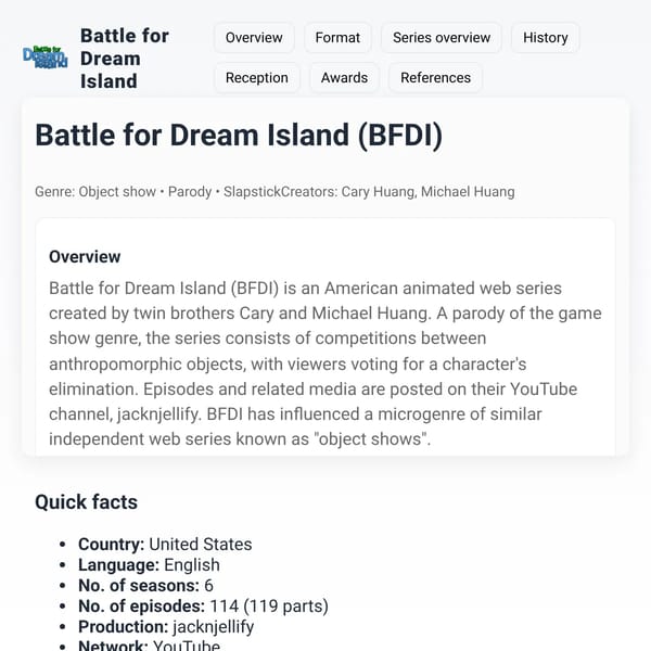 Battle for Dream Island — Overview