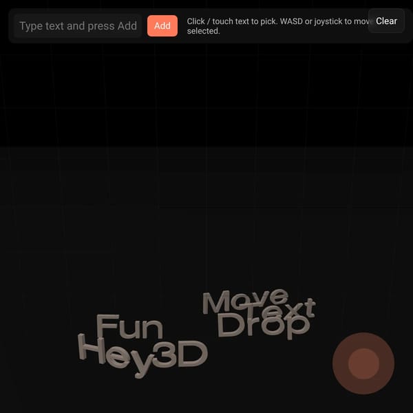 3D Falling Text