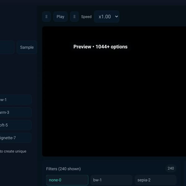Mini Video Editor — 1000+ Choices