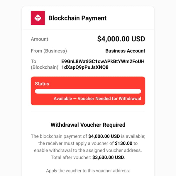 Blockchain Payment