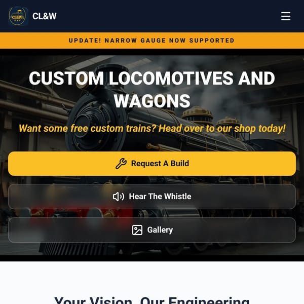 Custom Locomotives and Wagons | Home