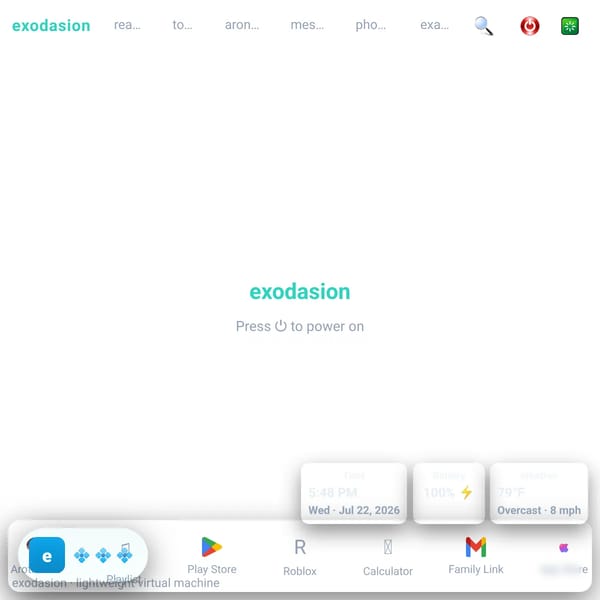 exodasion - beta 16 in progress