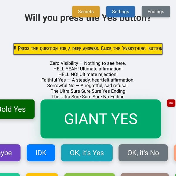 Yes No Buttons