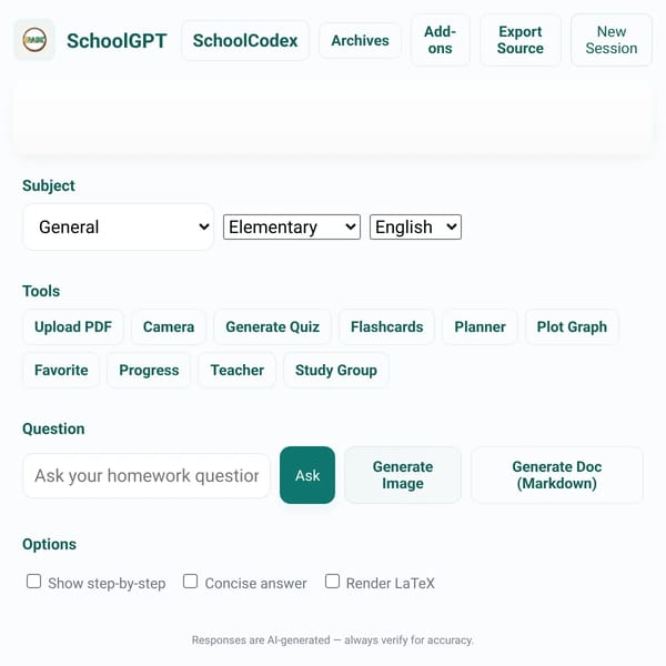 SchoolGPT — Your Homework Assistant