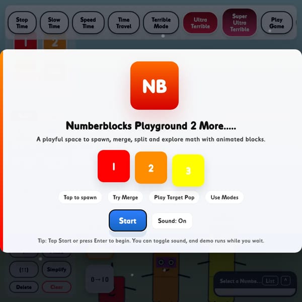 Numberblocks Playground 2 More…..