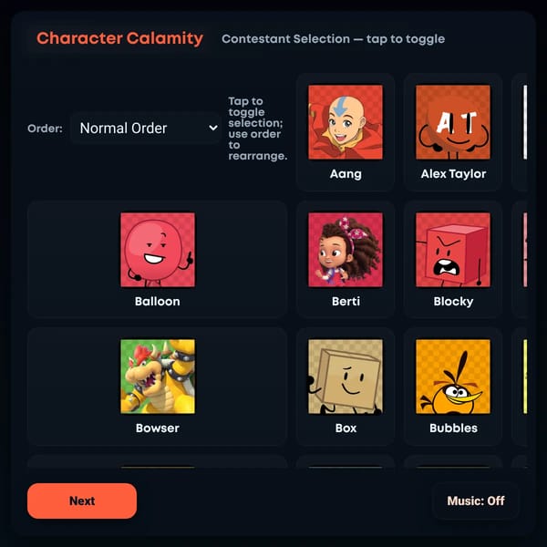 Checker’s Character Elimination Simulator (BETA)