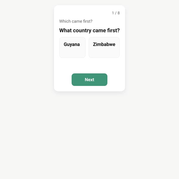 What Came First?