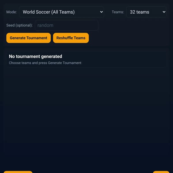 World Soccer Simulator