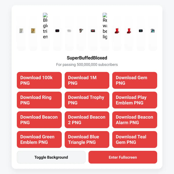 SuperBuffedBloxed YouTube Playbuttons