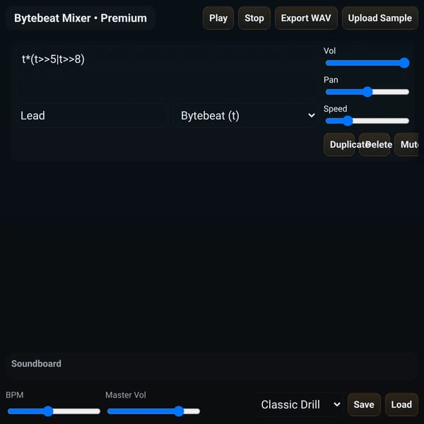 Bytebeat Mixer Premium
