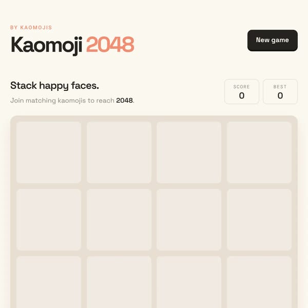 Kaomoji 2048