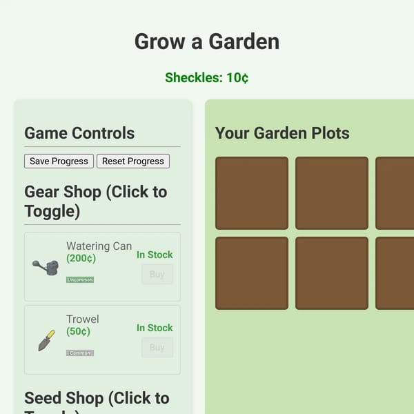 Grow a Garden [gears!]