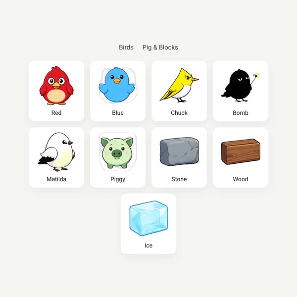 Angry Birds — Sprite Sheet Mockup
