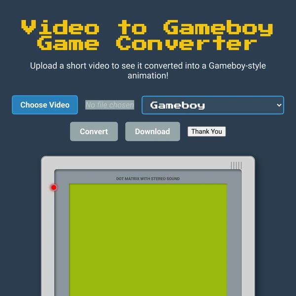 Video to Gameboy Game Converter