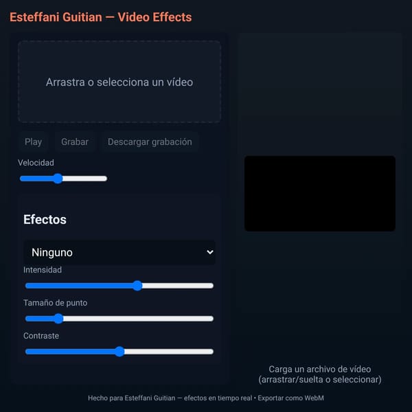 Esteffani Guitian — Video Effects