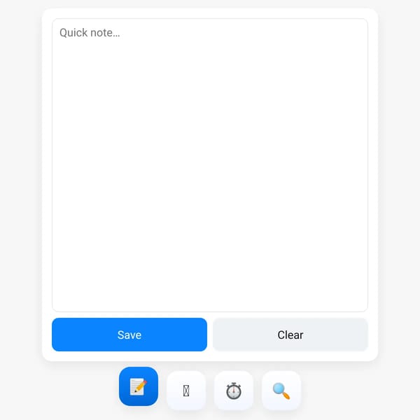 Multi-tool Web App: Notes, Calculator, Timer, and QR Scanner