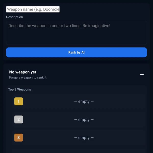 Strongest Weapon Maker