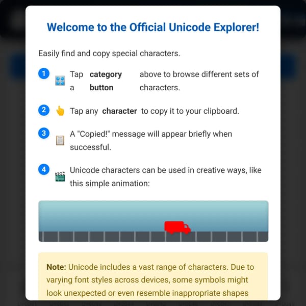 Unicode Explorer
