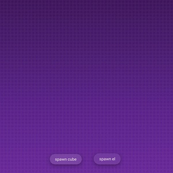 Purple Gradient 3D Cube/Syringe WebGL Scene