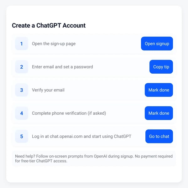 Create ChatGPT Account