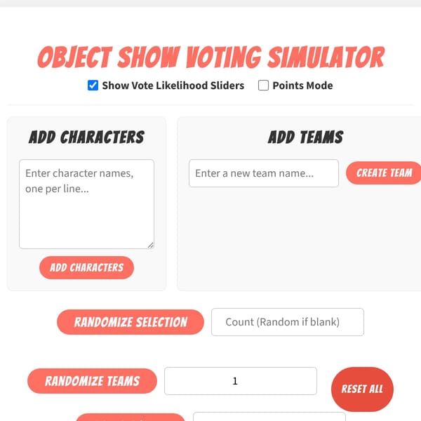 Object Show Voting Simulator