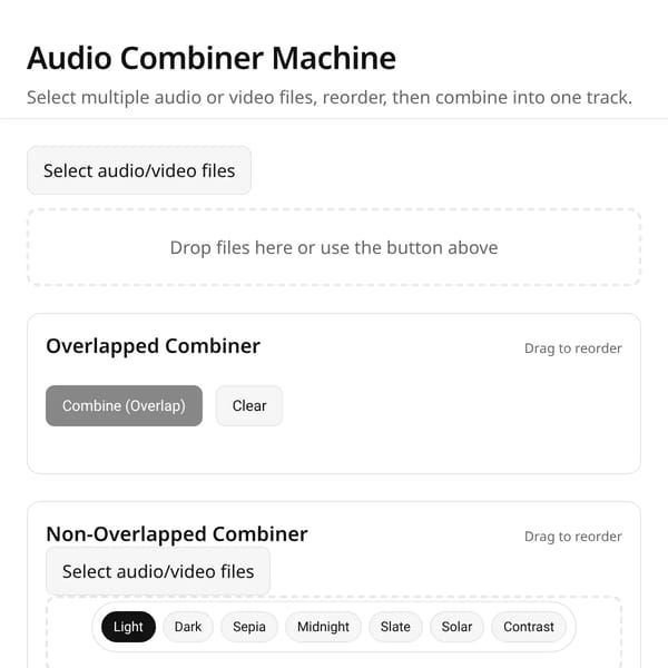Audio Combiner Machine