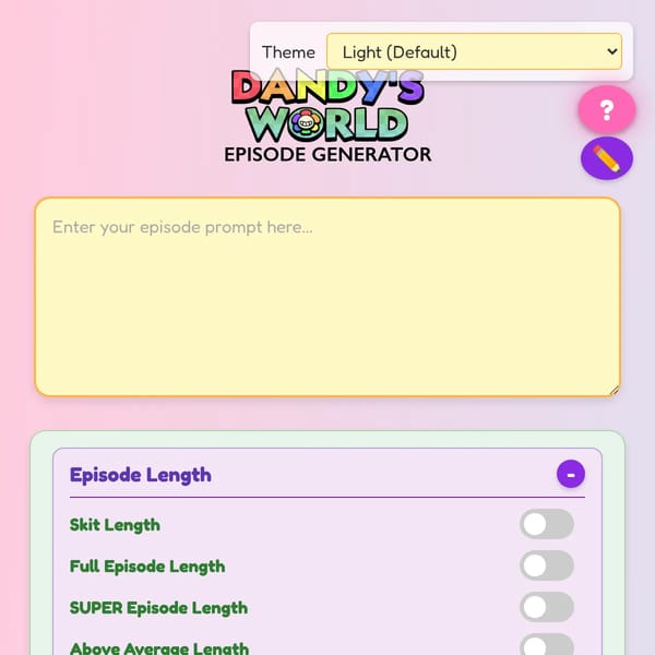 Dandys World Episode Generator Reimagined