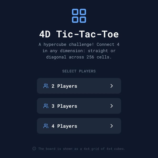 4D Tic-Tac-Toe