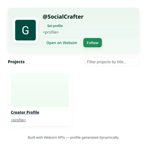 Creator Profile