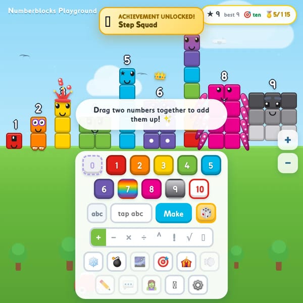 Numberblocks playground but everything is bouncy