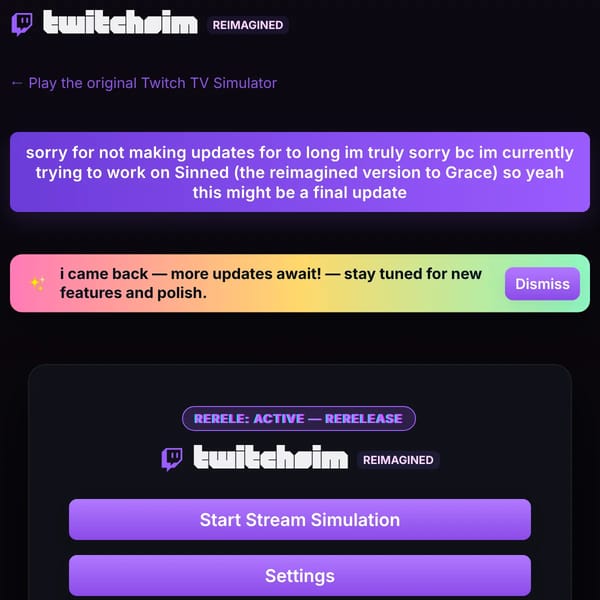 TwitchSim (REIMAGINED) (5K SPECIAL)
