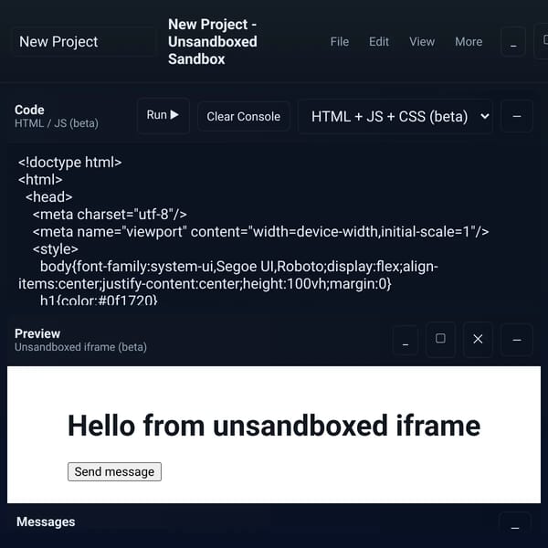 Unsandboxed Sandbox