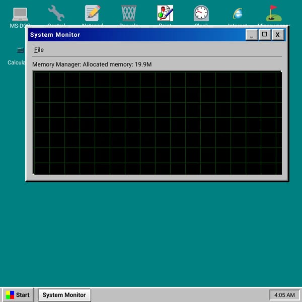 Windows 95 for memory