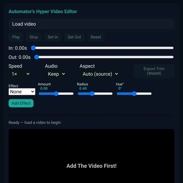 Automator's Hyper Video Editor v0.1.6