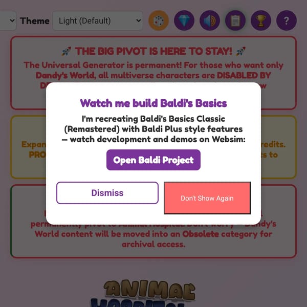 Dandys World Episode Creator (Animal Hospital Creator)