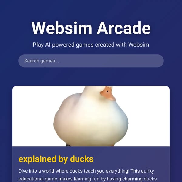 Websim Arcade