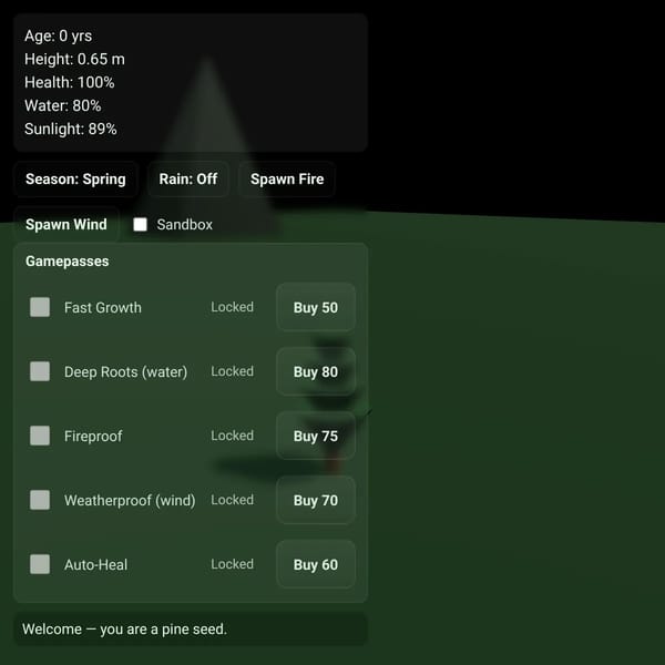 Pine Tree Simulator (Prototype)