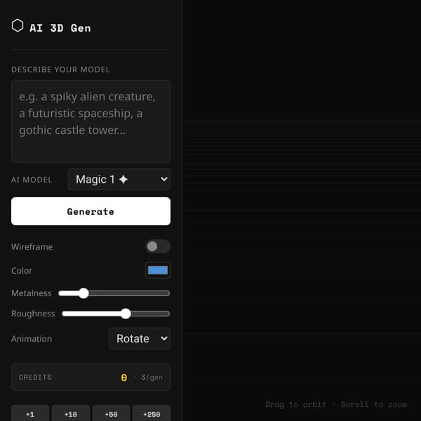 AI 3D Model Generator