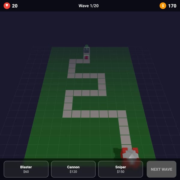 Basic 3d tower defense remix if u want