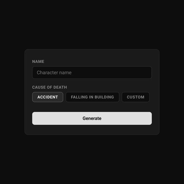 Character's Death