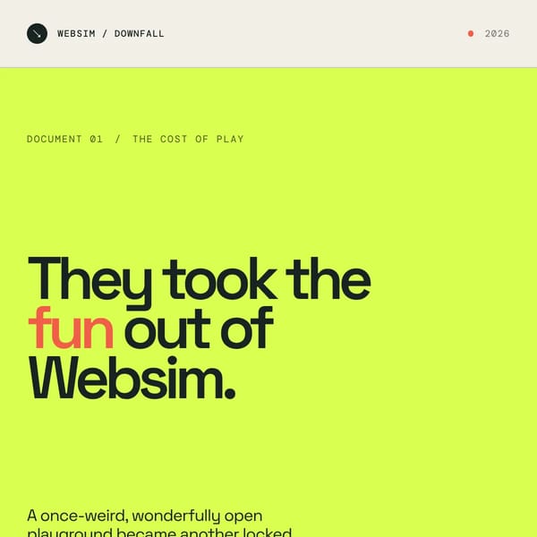 The Downfall Of WebSim