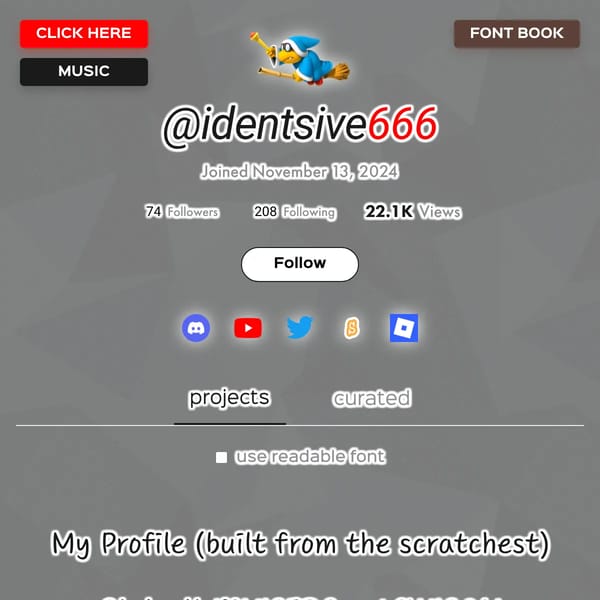 My Profile (built from the scratchest)