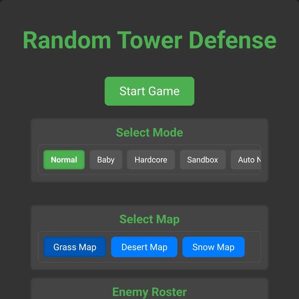 Random Tower Defense