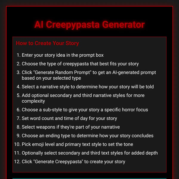 AI Creepypasta Generator