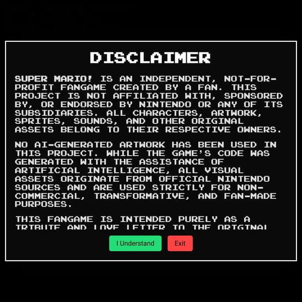 Super Mario! (Demo) WITH CONTROLLER INPUTS AVAILABLE!