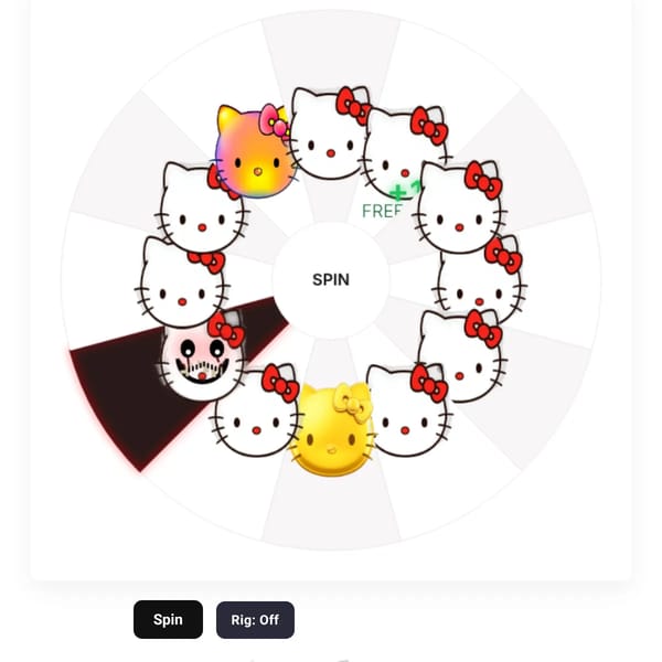 Hello Kitty Prize Wheel