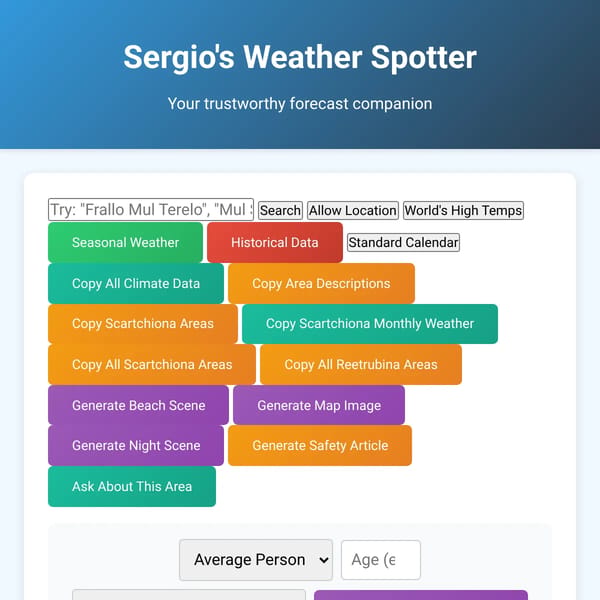 Sergio's Weather Spotter