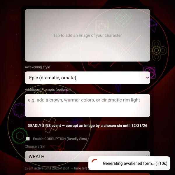 Awakening Form Generator